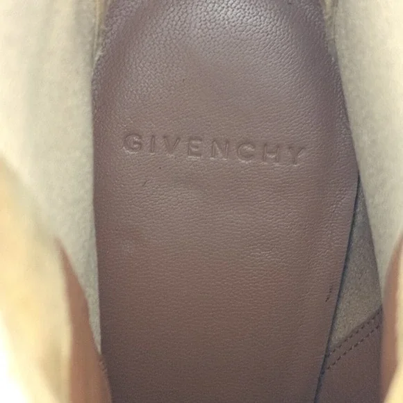 Givenchy Suede Chelsea Ankle Boots Tan Block Heel Resoled No Size Tag Measure 38 - Picture 15 of 15